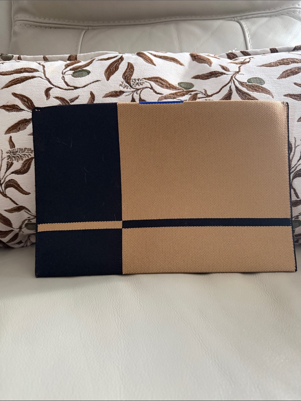Rothy's Black and Tan Colorblock Accent Pillow